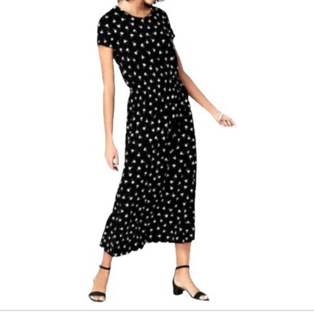 J. Jill Printed Smocked Waist Maxi Dress Size M Medium